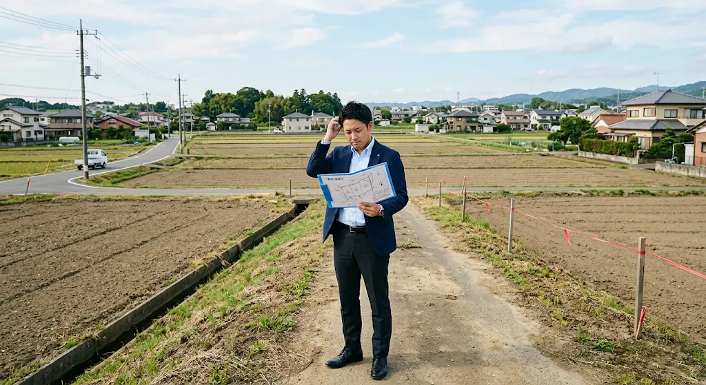 地域の高齢者需要や周辺環境を確認しながら土地活用を検討するイメージ