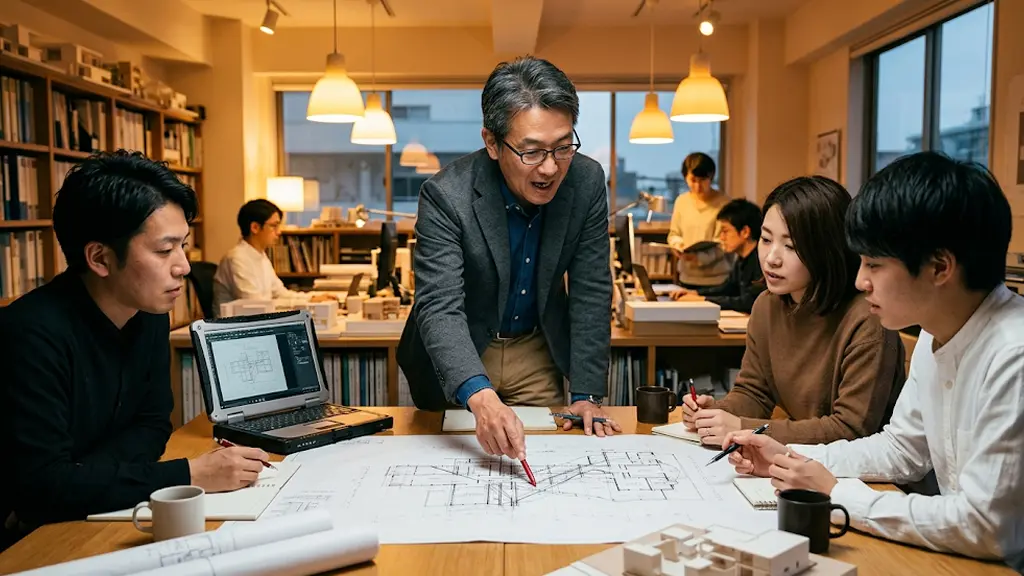 室数の最適化や建築コストのバランスを重視した提案をしているイメージ
