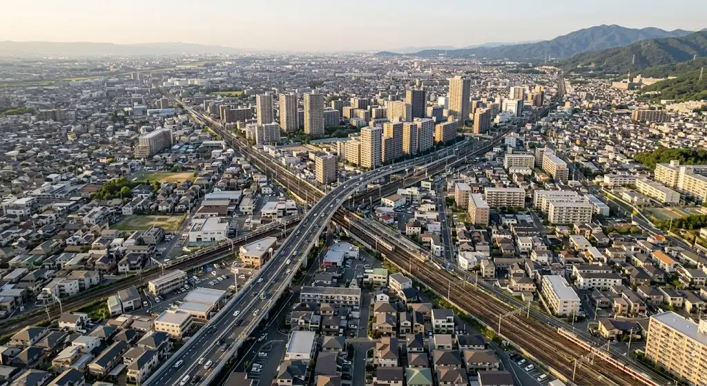 大東市だけでなく、東大阪市・門真市・四條畷市との生活圏も見る
