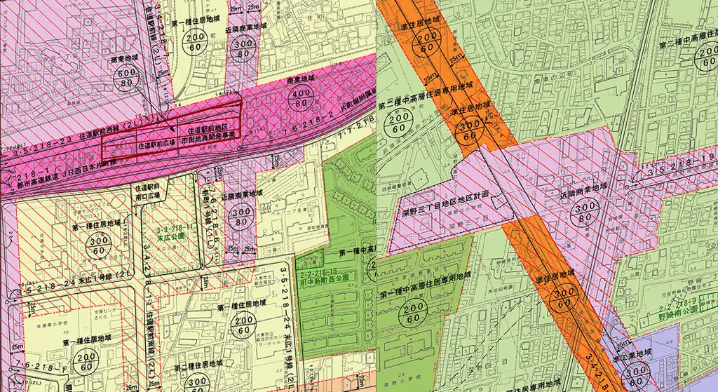 都市計画図のイメージ