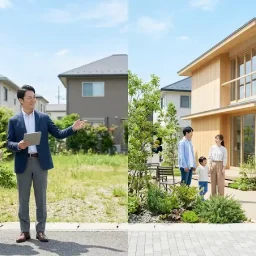 相続した土地について売却と活用の選択肢を比較するイメージ